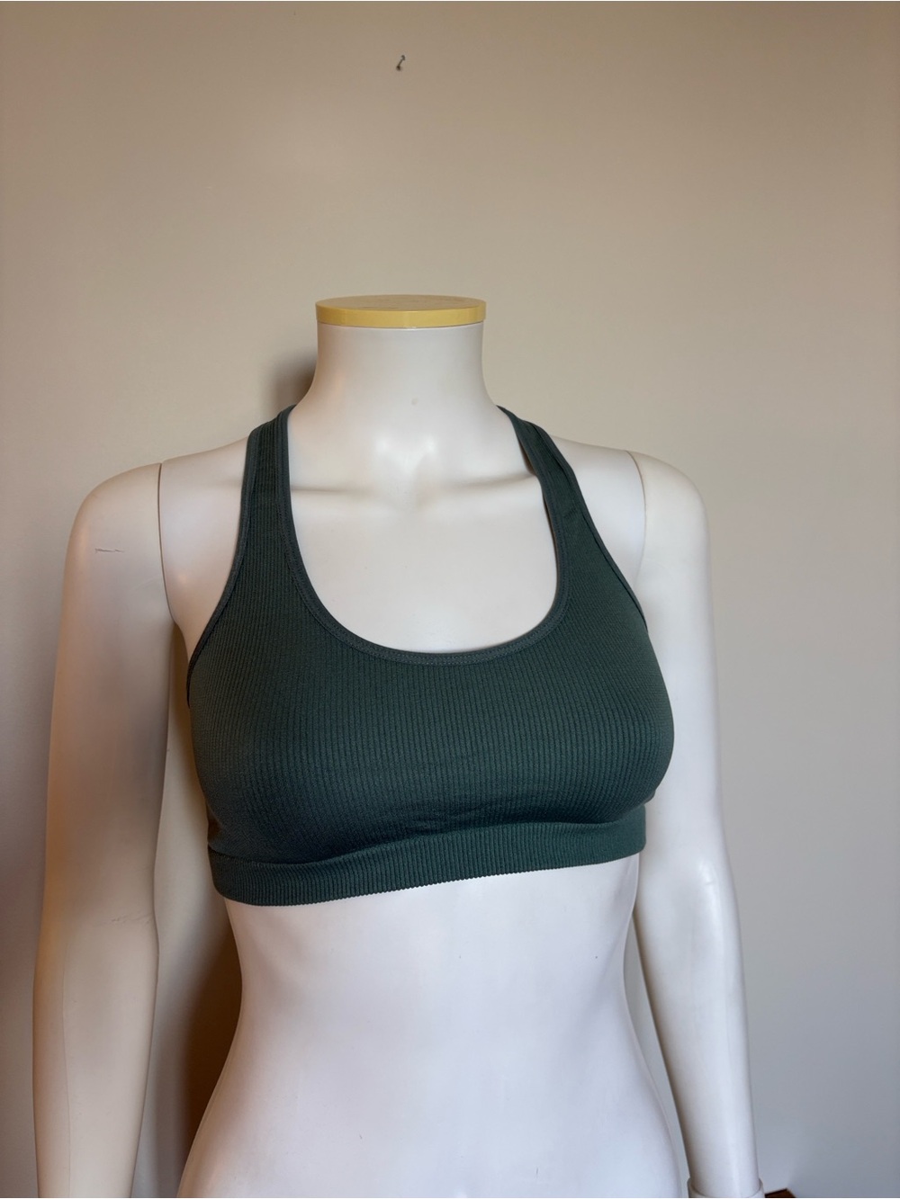 Lively Ribbed Racerback Sports Bra - Forest Green Large . - Picture 7 of 7